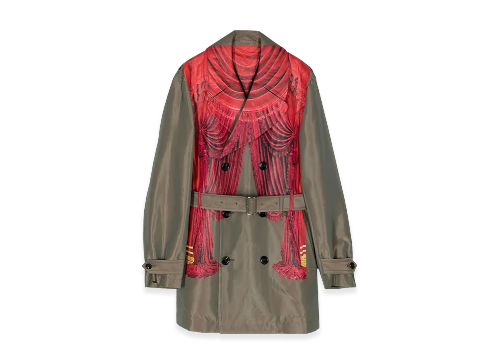 COMME des GARCONS HOMME PLUS Graphic Belted Coat "Khaki"