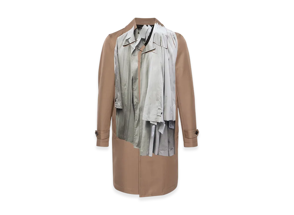 COMME des GARCONS HOMME PLUS Trompe Loeil Trench Coat "Beige"