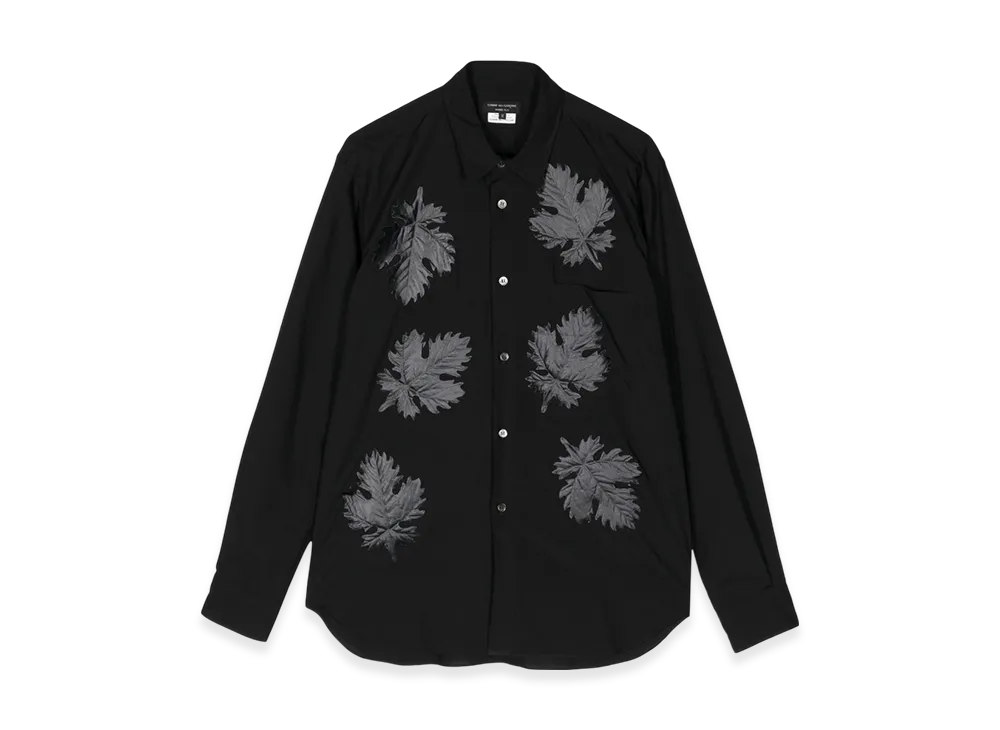COMME des GARCONS HOMME PLUS Leaf-Detail Shirt "Black"