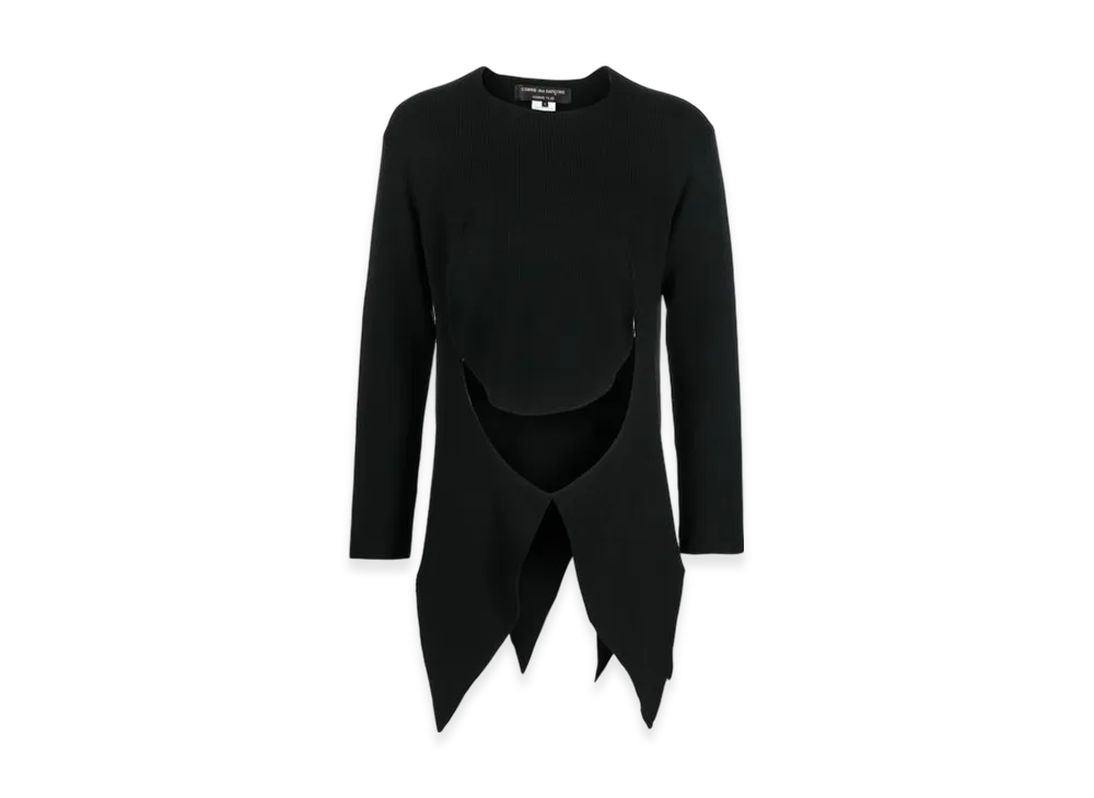 COMME des GARCONS HOMME PLUS Cut-Out Sweater "Black"