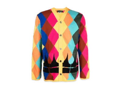 COMME des GARCONS HOMME PLUS V-Neck Cardigan "Multi"