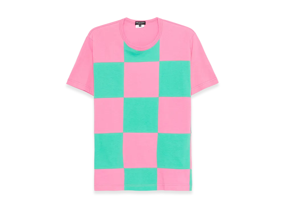 COMME des GARCONS HOMME PLUS Check Tee "Pink"