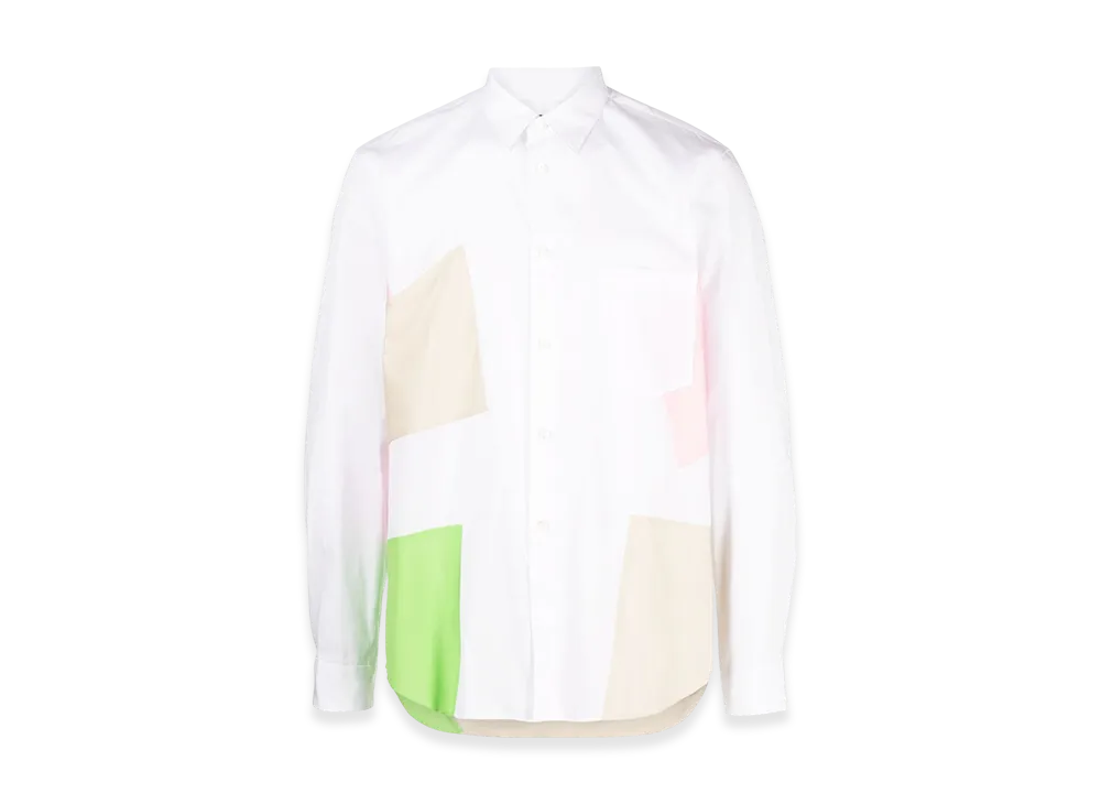 COMME des GARCONS HOMME PLUS Color-Block Panel Shirt "White"