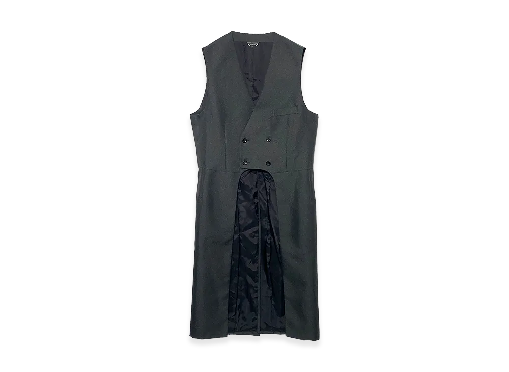 COMME des GARCONS HOMME PLUS Long Vest 25SS "Black"