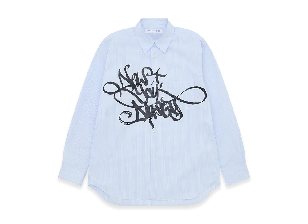 COMME des GARCONS SHIRT x A$AP Nast New York Nasty Shirt "Blue Pinstripe"
