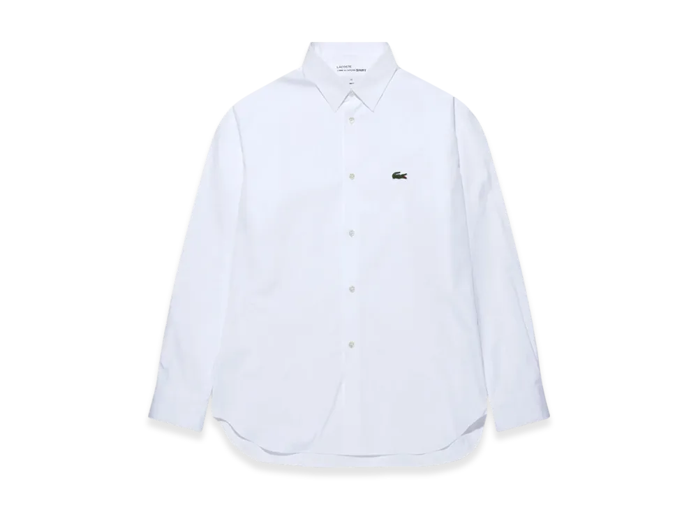 COMME des GARCONS SHIRT x LACOSTE Cotton Poplin Shirt "White"