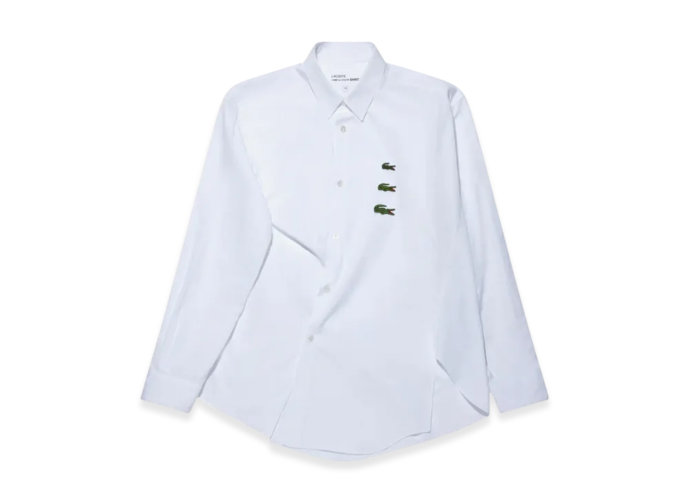 COMME des GARCONS SHIRT x LACOSTE Asymmetric Shirt "White"