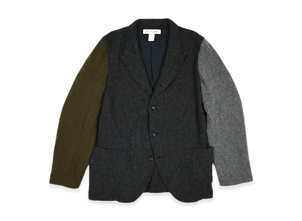 COMME des GARCONS SHIRT Wool Nylon Serge Garment Milled Jacket "Gray"