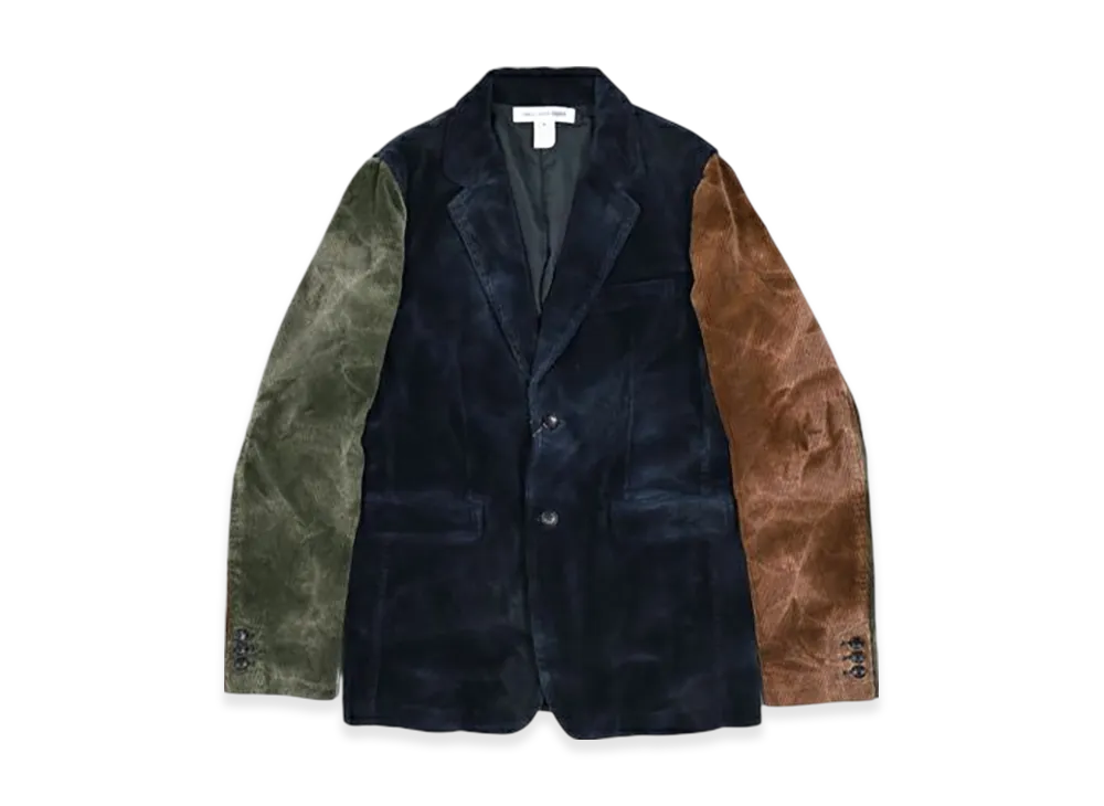 COMME des GARCONS SHIRT Cotton Corduroy Plain Garment Treated Jacket "Navy Mix"