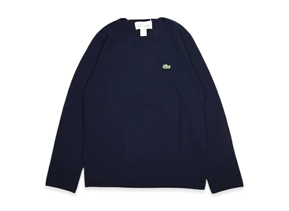 COMME des GARCONS SHIRT x LACOSTE Fully Fashioned Knit Gauge 12 Intarsia "Navy"