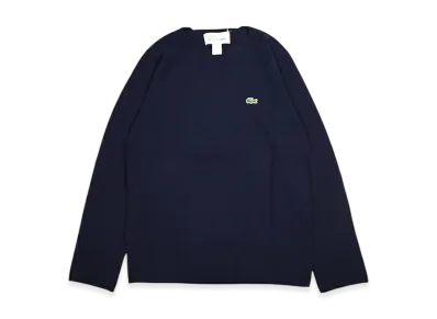 COMME des GARCONS SHIRT x LACOSTE Fully Fashioned Knit Gauge 12 Intarsia "Navy"
