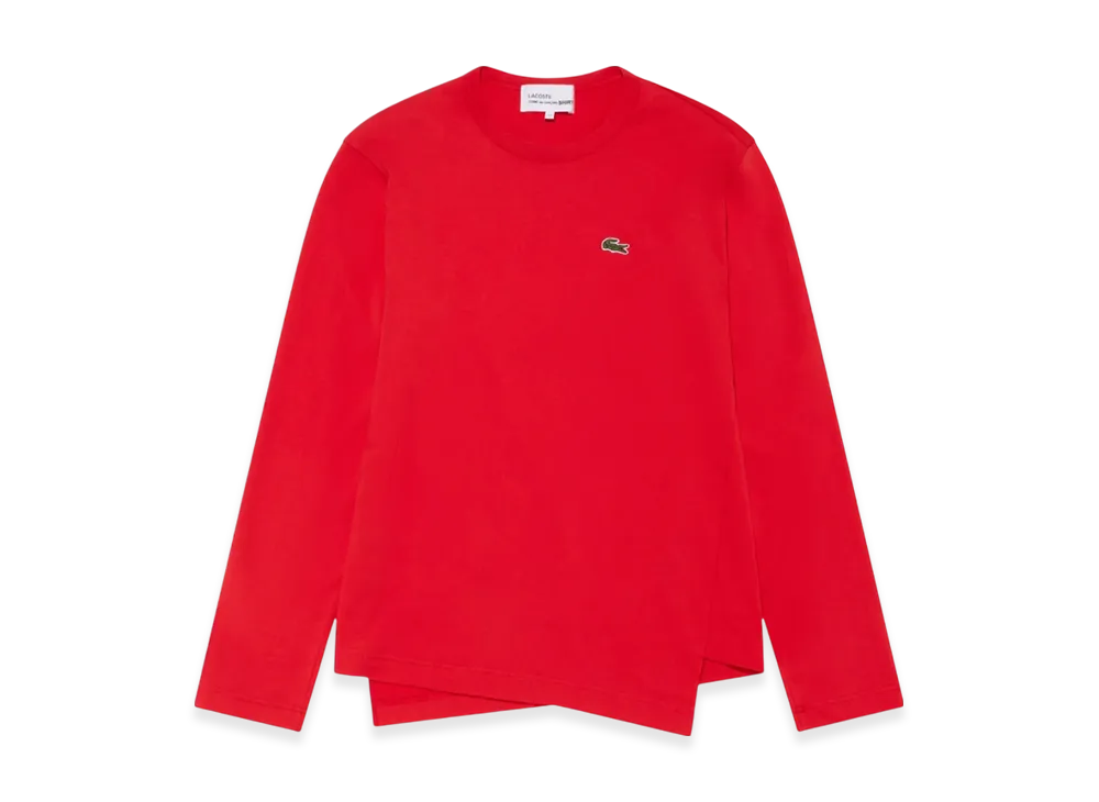 COMME des GARCONS SHIRT x LACOSTE Long Sleeve T-Shirt "Red"