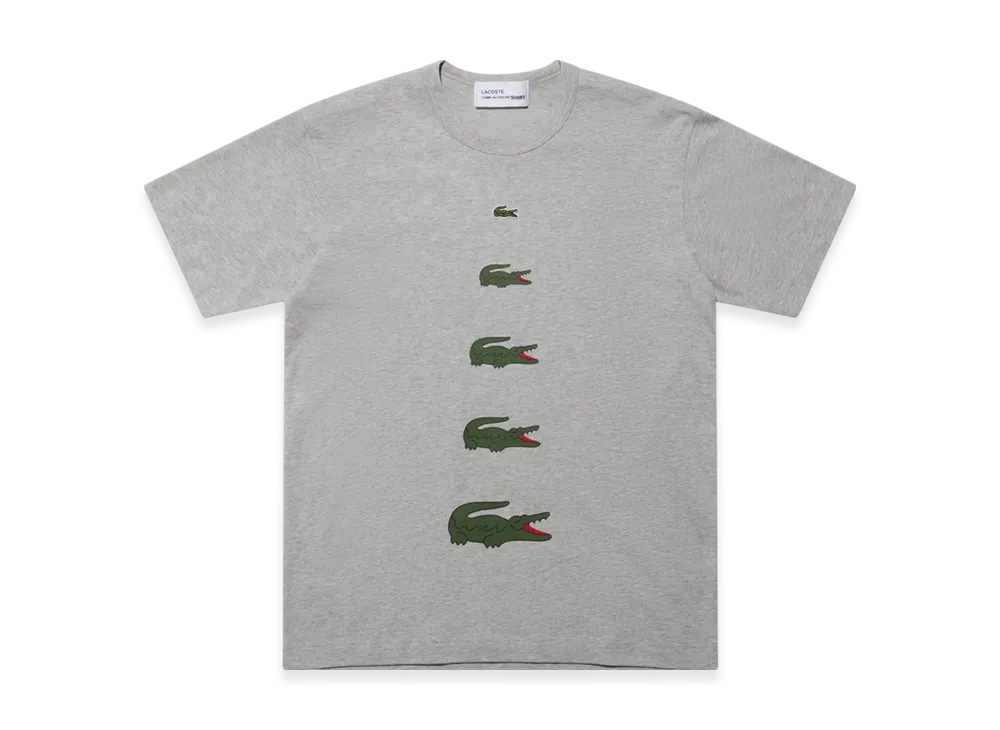 COMME des GARCONS SHIRT x LACOSTE Printed T-Shirt "Gray"