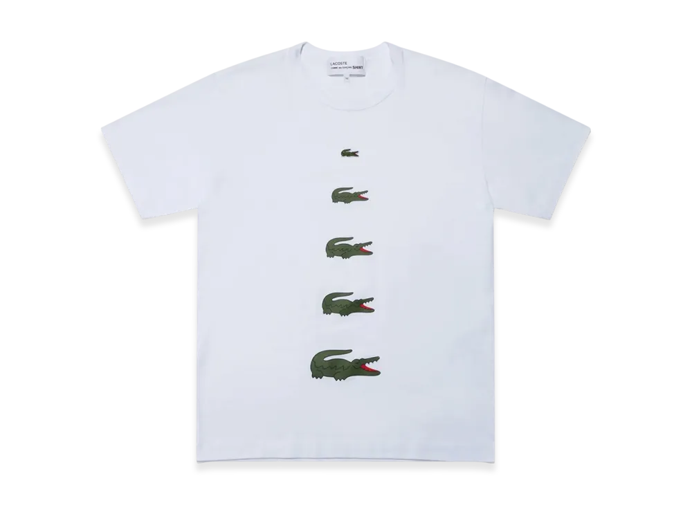 COMME des GARCONS SHIRT x LACOSTE Printed T-Shirt "White"