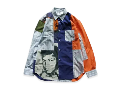 COMME des GARCONS SHIRT x Andy Warhol Patchwork Shirt Muhammad Ali "Stripe"