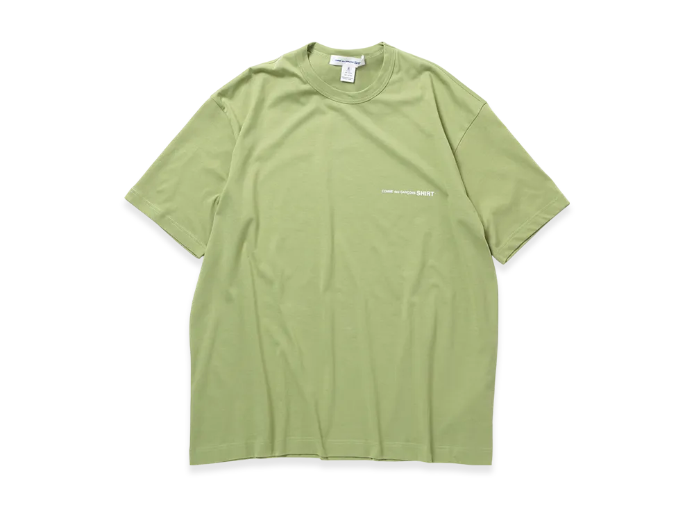 COMME des GARCONS SHIRT Cotton Jersey Plain With Printed CDG Logo On Chest "Khaki"