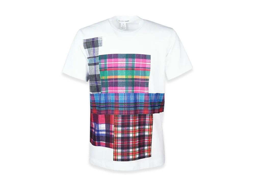COMME des GARCONS SHIRT Check Digital Print H02 T-Shirt "White/Check"