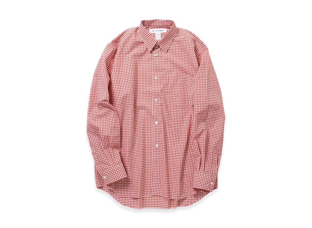 COMME des GARCONS SHIRT Wide Classic Yarn Dyed Cotton Small Check "White/Red"