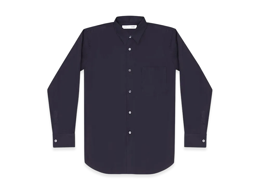 COMME des GARCONS SHIRT Cotton Poplin Plain "Navy"