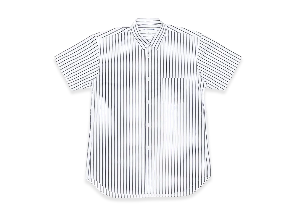 COMME des GARCONS SHIRT Yarn Dyed Cotton Stripe Poplin "White"