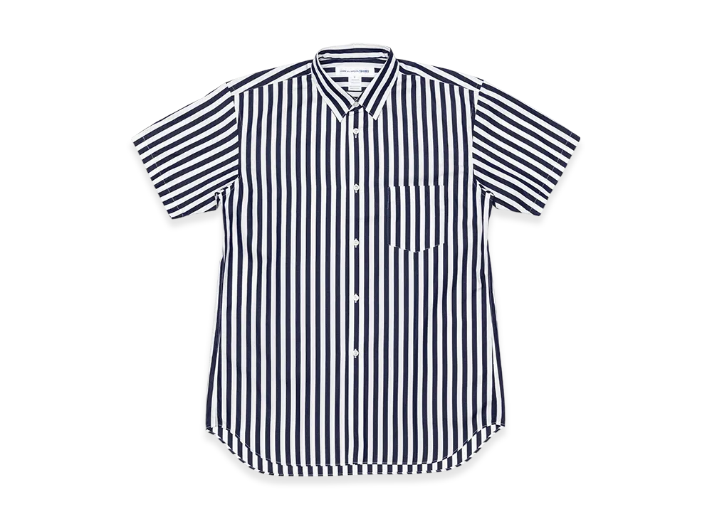 COMME des GARCONS SHIRT Yarn Dyed Cotton Stripe Poplin "Black"