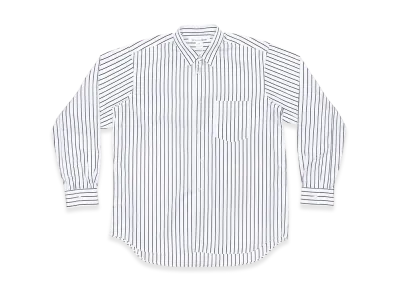 COMME des GARCONS SHIRT Yarn Dyed Cotton Stripe Poplin "White"
