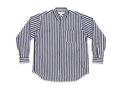 COMME des GARCONS SHIRT Yarn Dyed Cotton Stripe Poplin "Black"