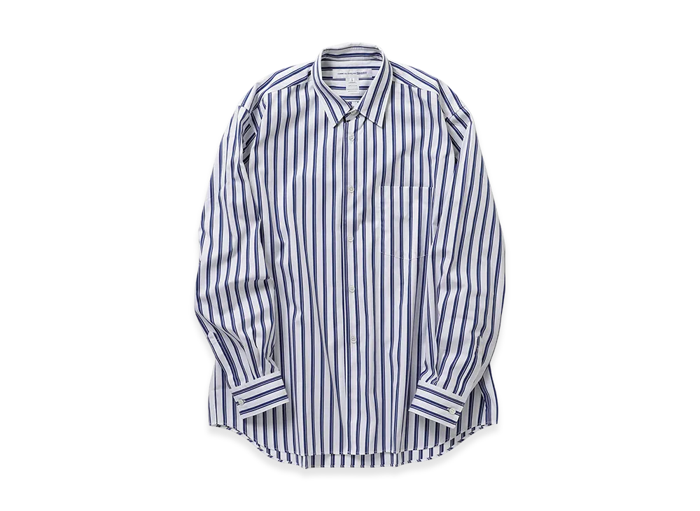 COMME des GARCONS SHIRT Wide Classic Yarn Dyed Cotton Stripe Poplin "Stripe"