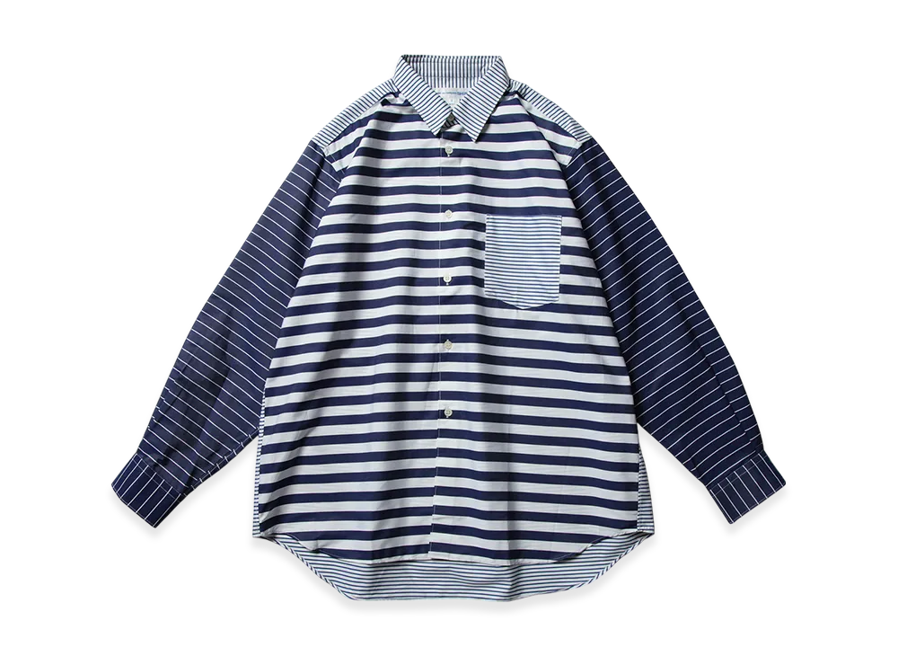 COMME des GARCONS SHIRT Wide Classic Yarn Dyed Cotton Stripe Poplin Shape 1 "Stripe"