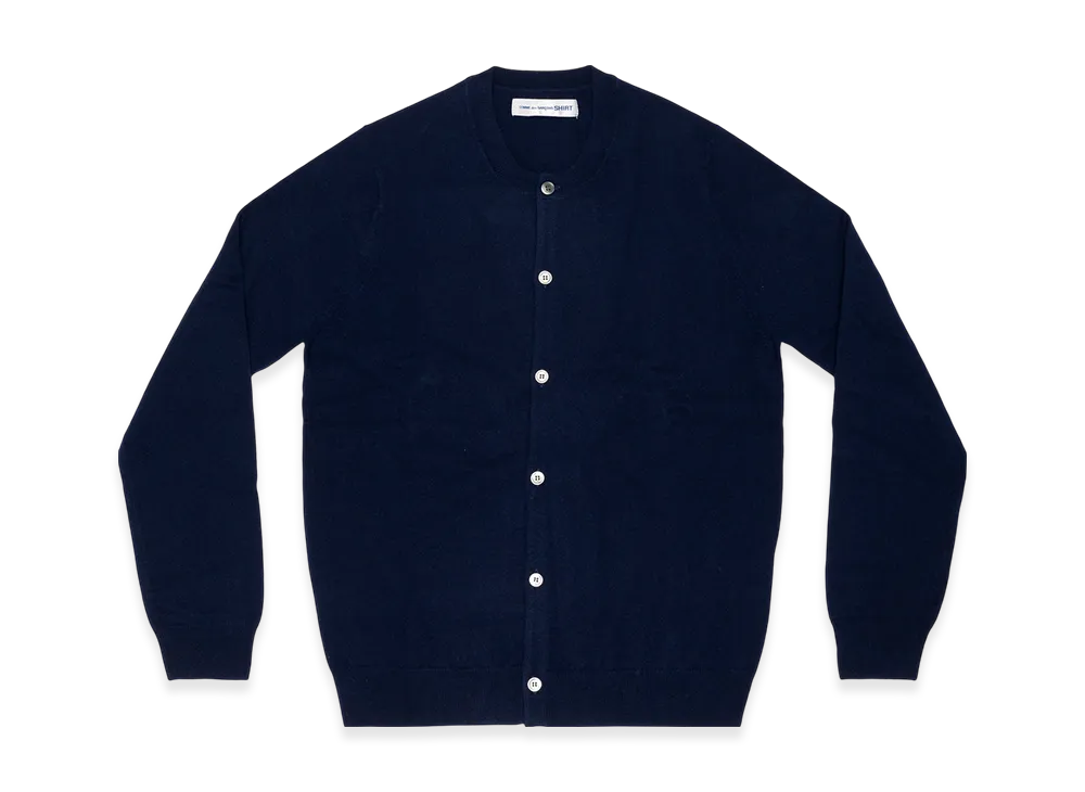 COMME des GARCONS SHIRT Cardigan Round Neck "Navy"