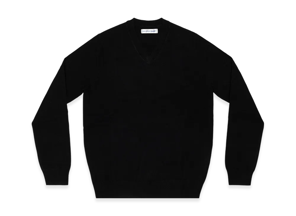COMME des GARCONS SHIRT V Neck Pullover "Black"