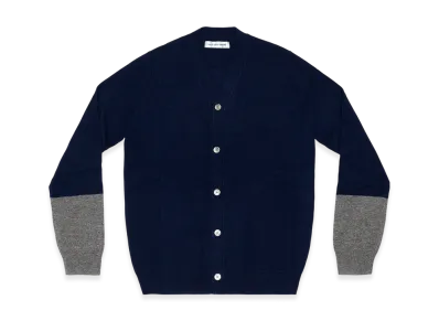 COMME des GARCONS SHIRT Cardigan V Neck "Navy/Top Grey"