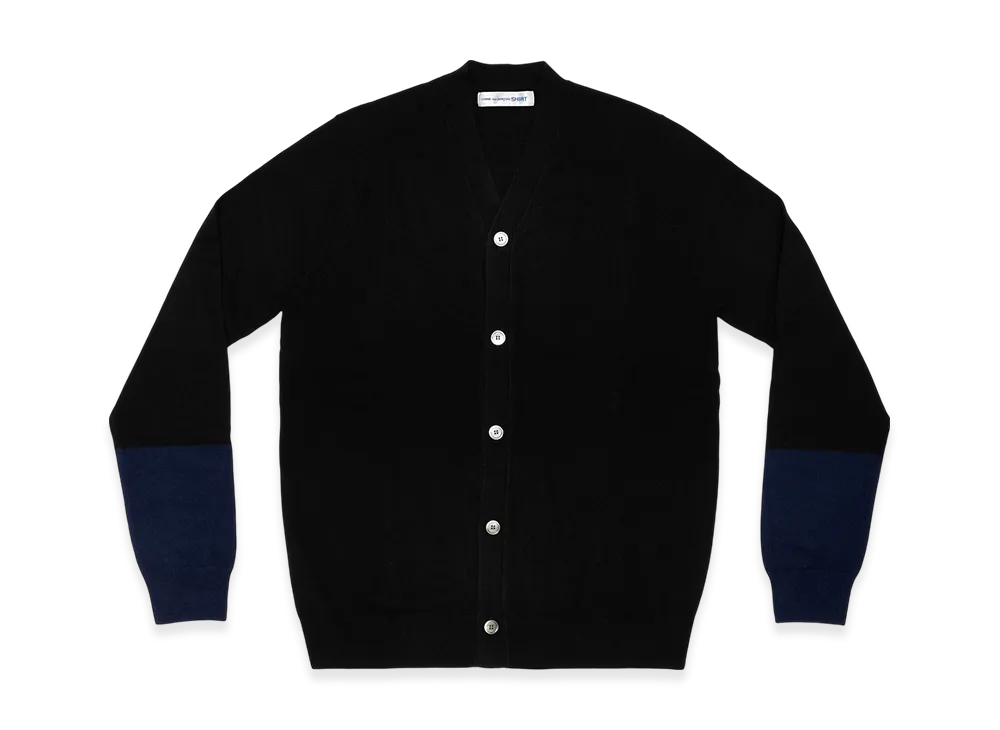COMME des GARCONS SHIRT Cardigan V Neck "Black/Navy"