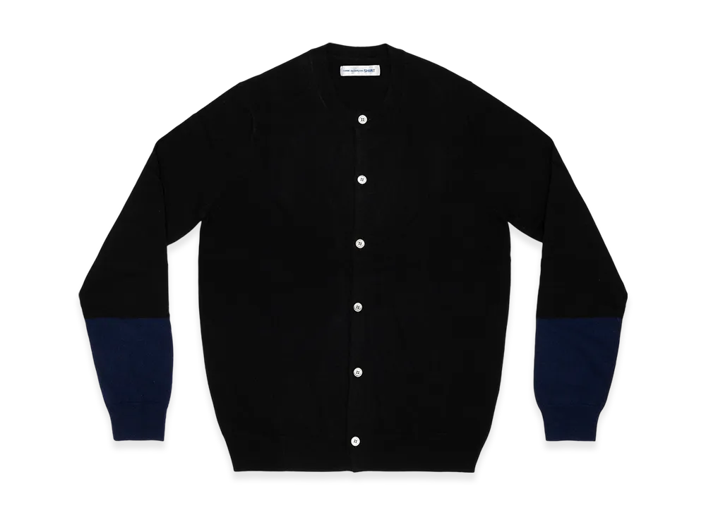 COMME des GARCONS SHIRT Cardigan Round Neck "Black/Navy"