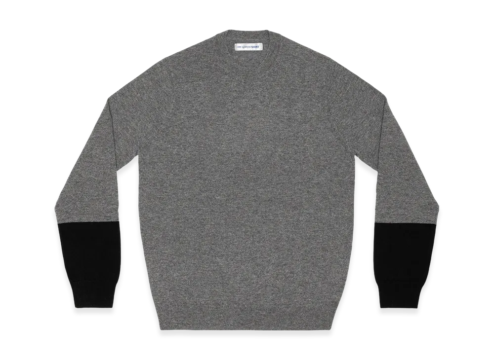 COMME des GARCONS SHIRT Round Neck Pullover "Top Grey/Black"