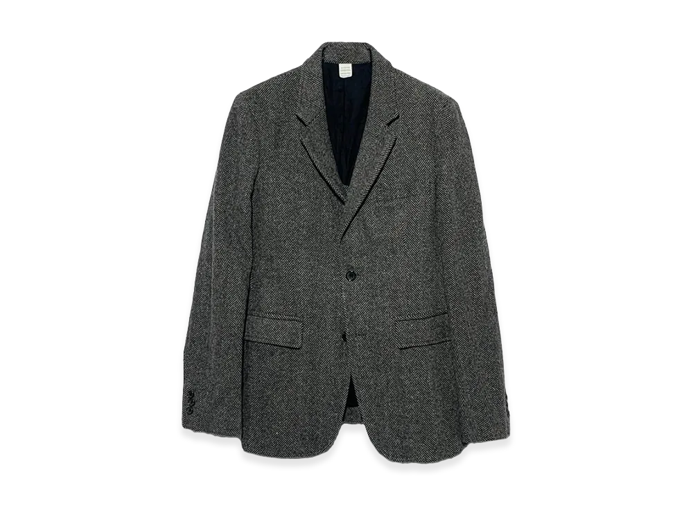 コムデギャルソン シャツ ヘリンボーン テーラード ジャケット "グレー"