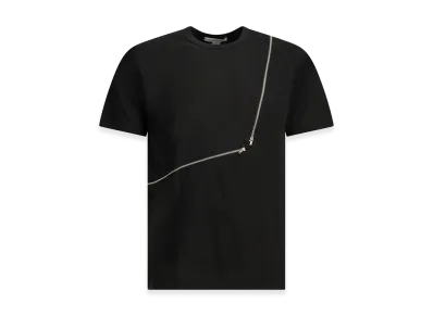 COMME des GARCONS SHIRT Crew-Neck T-Shirt With Zipper Detail "Black"