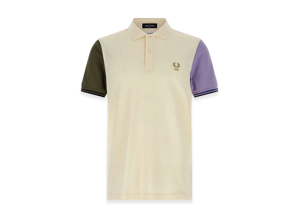 COMME des GARCONS SHIRT x Fred Perry Polo Shirt "White/Green/Purple"