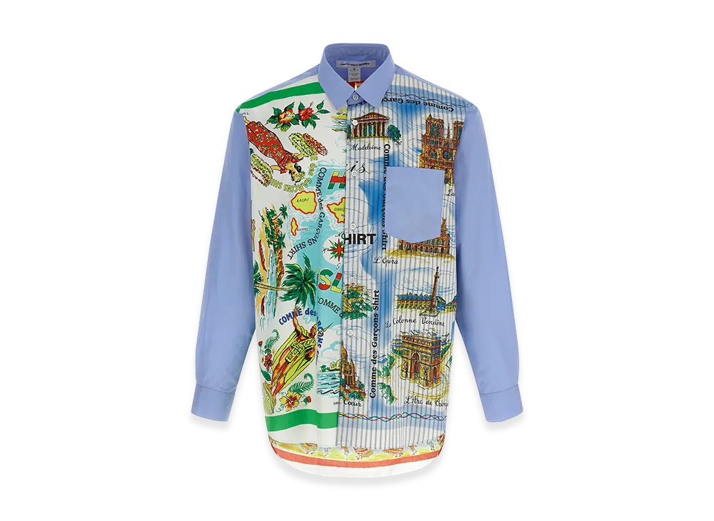 COMME des GARCONS SHIRT Printed Shirt "Multicolor/Blue"
