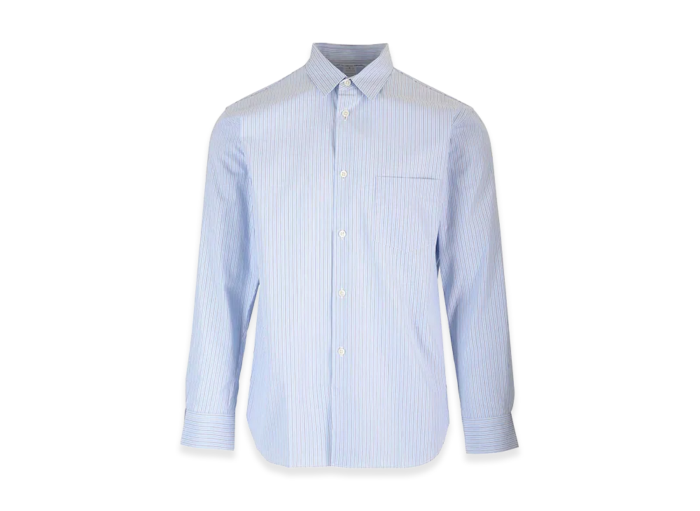 COMME des GARCONS SHIRT Striped Cotton Shirt "Light Blue"