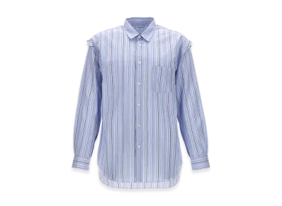 COMME des GARCONS SHIRT Unfinished Striped Shirt "Light Blue"