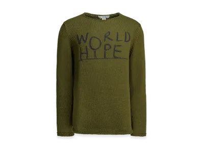 COMME des GARCONS SHIRT Crew-Neck Sweater With Logo "Green"