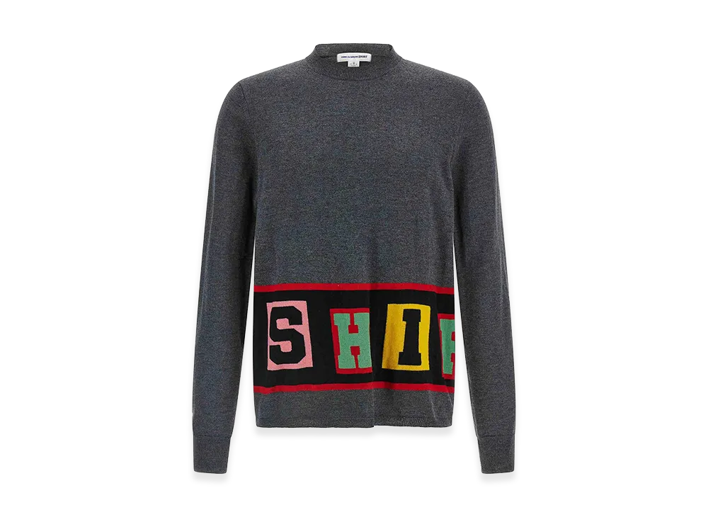 COMME des GARCONS SHIRT Intarsia Sweater "Gray"