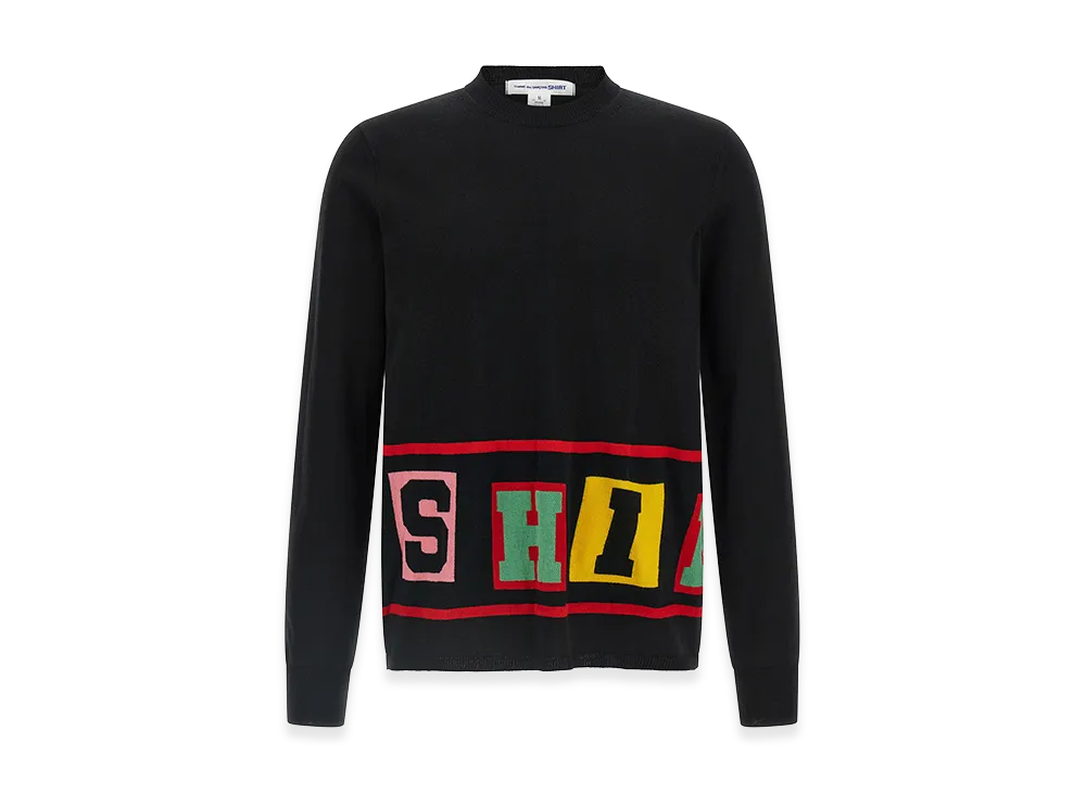COMME des GARCONS SHIRT Intarsia Sweater "Black"