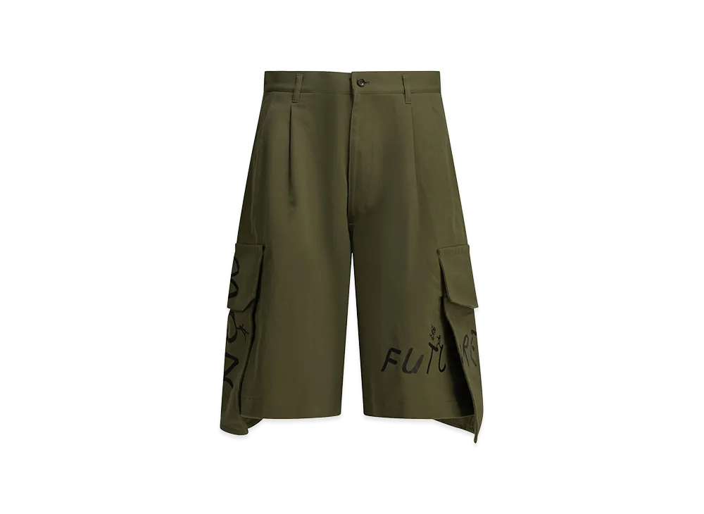 COMME des GARCONS SHIRT Cargo Shorts With Print "Green"