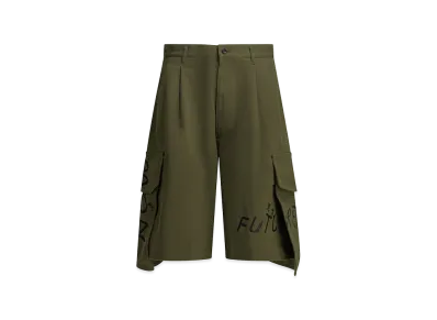 COMME des GARCONS SHIRT Cargo Shorts With Print "Green"
