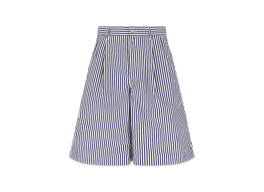 COMME des GARCONS SHIRT Cotton Bermuda Shorts "Blue/White"