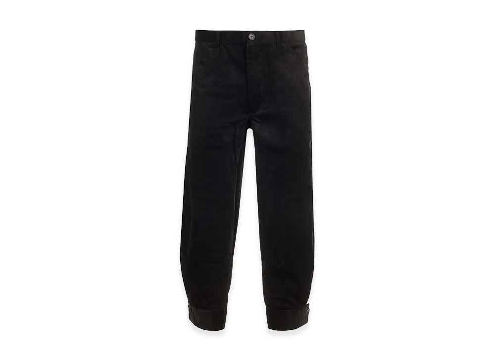 COMME des GARCONS SHIRT Cotton Velvet Trousers "Black"