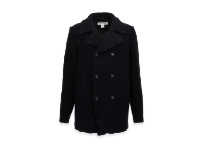 COMME des GARCONS SHIRT Double-Breasted Wool Coat "Black"