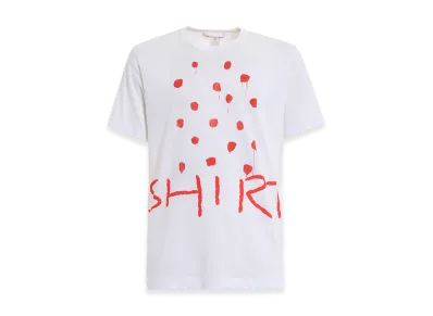 COMME des GARCONS SHIRT Print Cotton T-Shirt "White/Red"